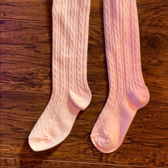 Janie and Janie ballet pink sweater tights 4-5 - Picture 2 of 2
